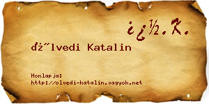 Ölvedi Katalin névjegykártya