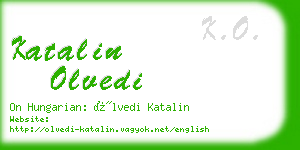 katalin olvedi business card